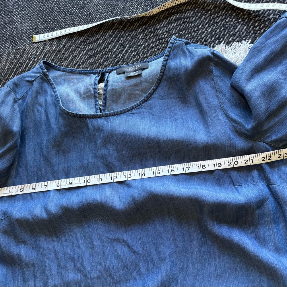 Blue Ruffle Sleeve Dress - Picture 3 of 7
